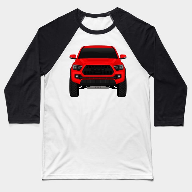 Toyota Tacoma RED Baseball T-Shirt by VENZ0LIC